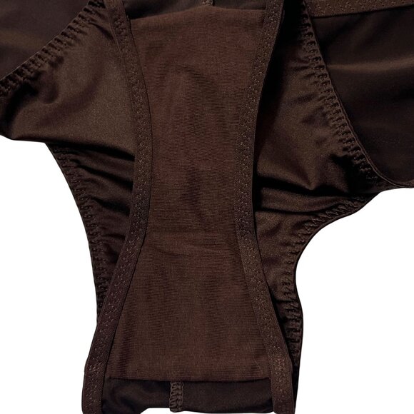 SKIMS Stretch Satin Scoop Neck Bralette + Cheeky‎ Tanga Cocoa 4X - Picture 10 of 15